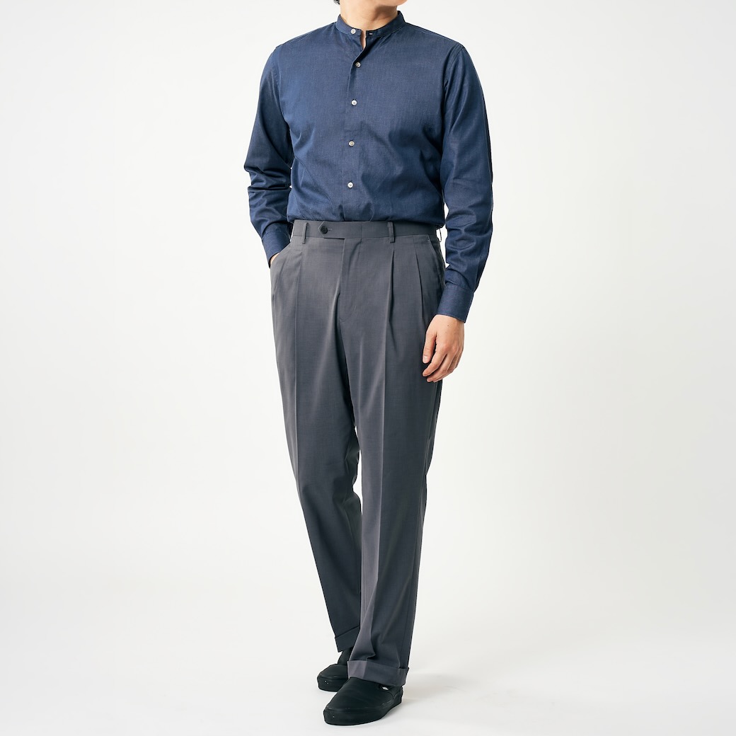 BANSHU DENIM ライトブルーツイルシャツ | FABRIC TOKYO