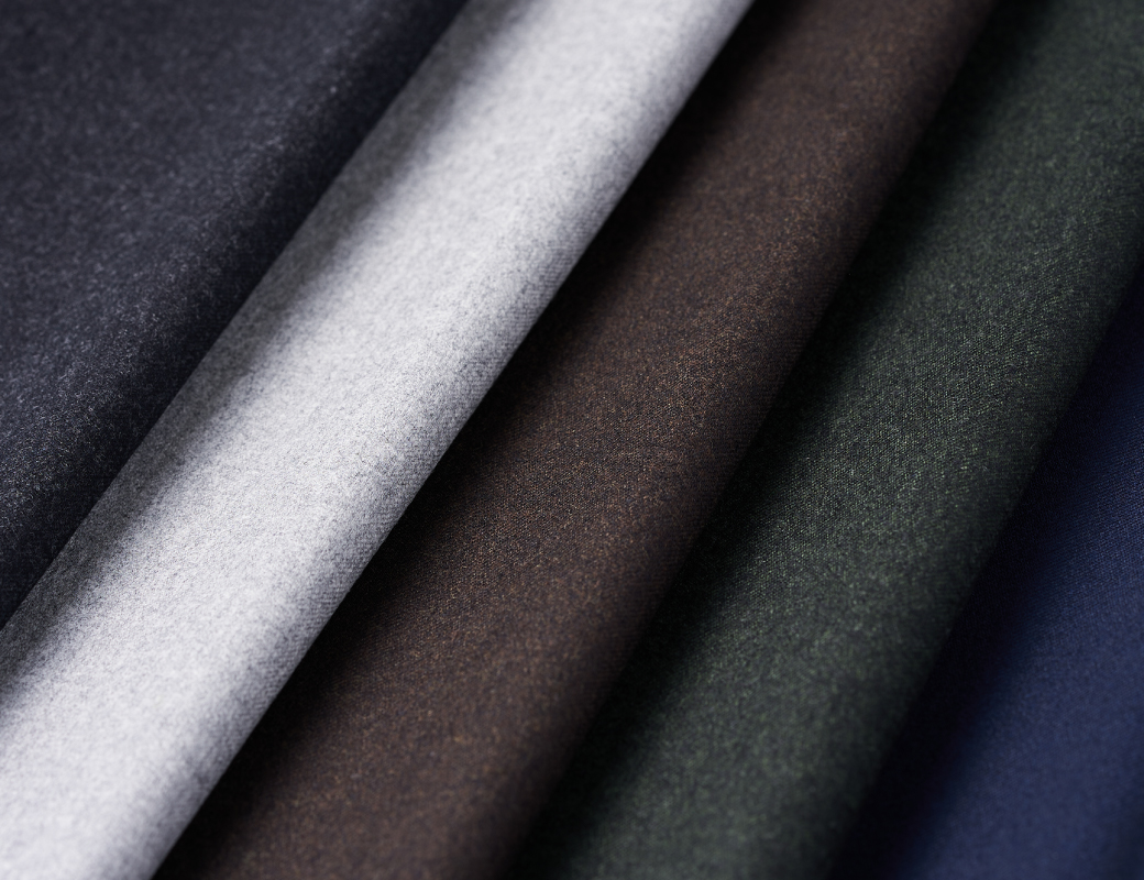 CANONICO PREMIUM FLANNEL WOOL ライトグレー無地スリーピース