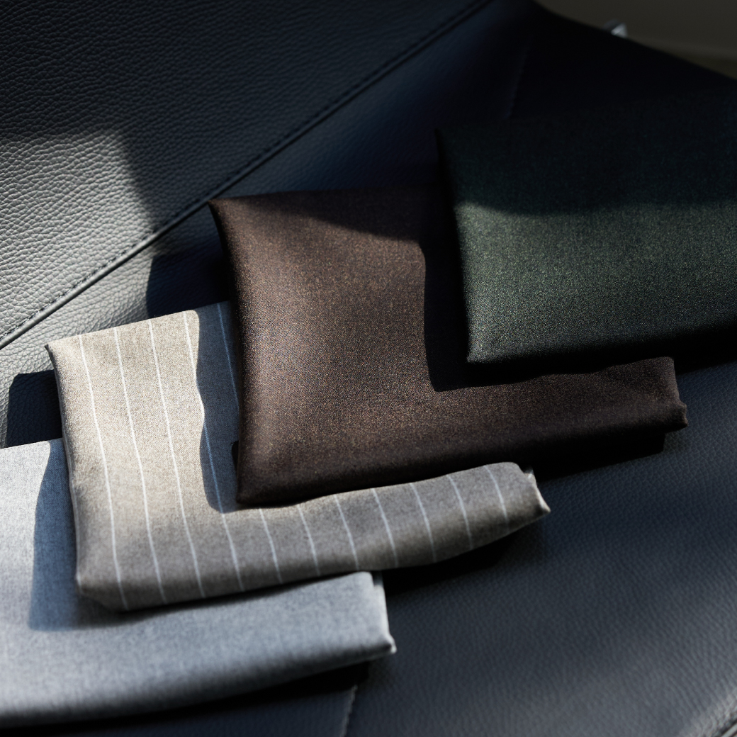 CANONICO PREMIUM FLANNEL WOOL ネイビー無地ビジネスカジュアル