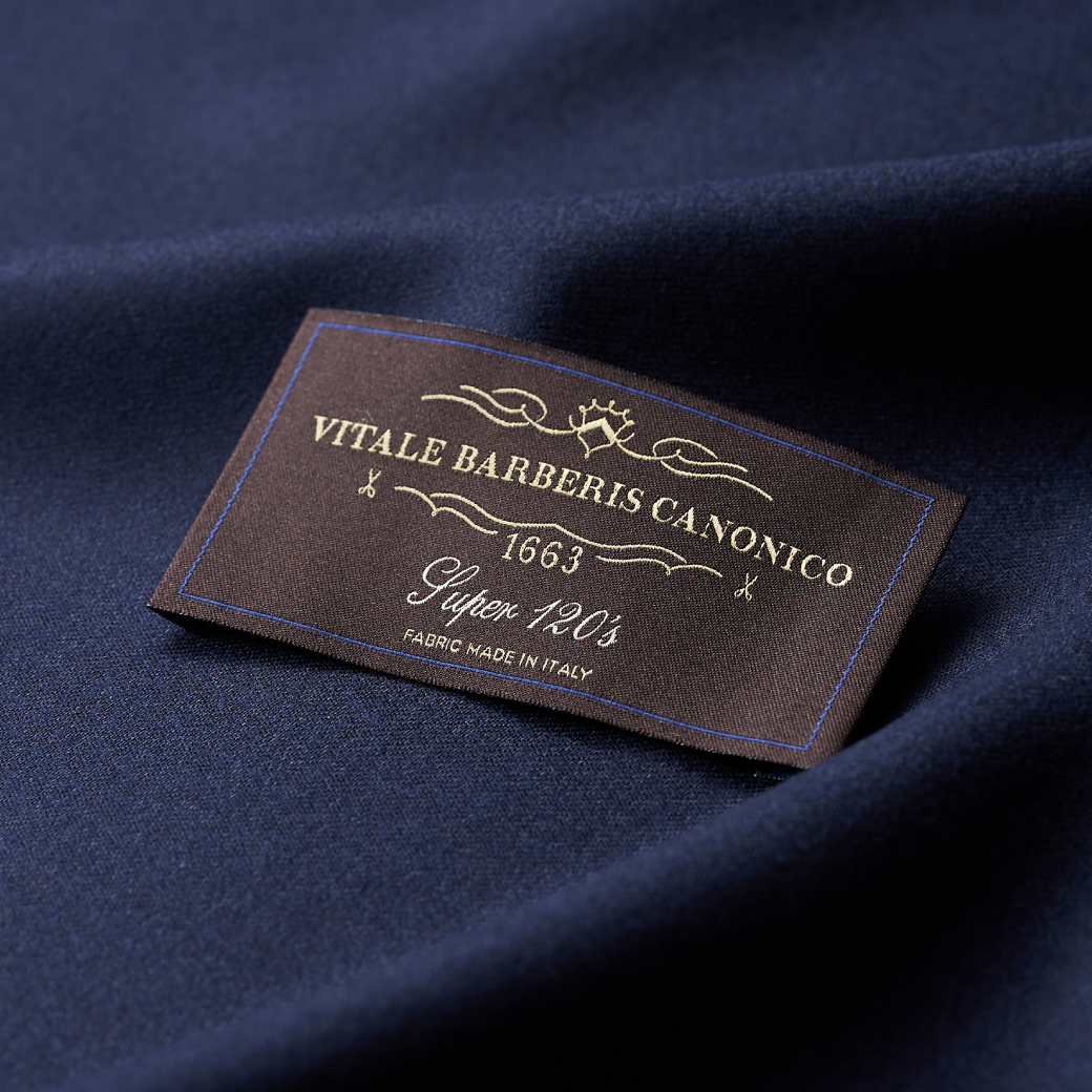 EDIFICE 薄手 鹿子ジャケット 濃紺 CANONICO PREMIUM FLANNEL WOOL ネイビー無地ビジネスカジュアル