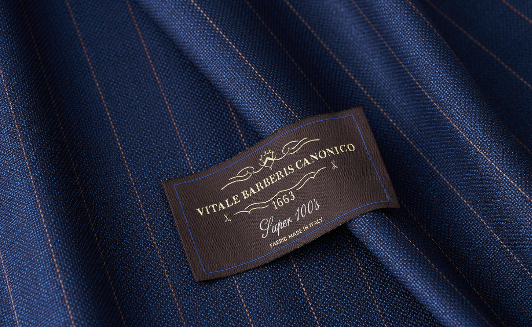 CANONICO PREMIUM MESH WOOL ネイビーシャドウチェックビジネス 