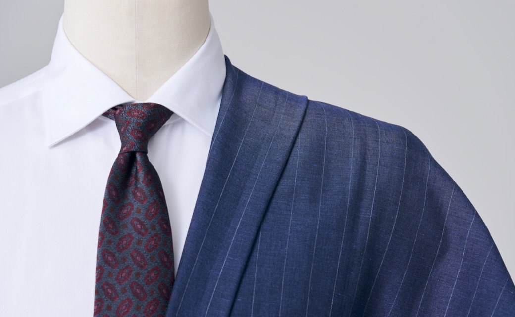 CANONICO PREMIUM WOOL LINEN ライトブラウンヘリンボーン