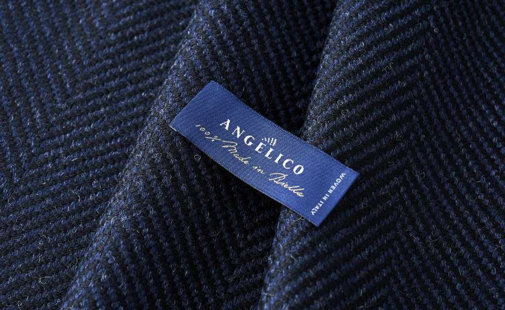 ANGELICO PREMIUM FABRIC チャコールグレーヘリンボーンビジネスカジュアルジャケット | FABRIC TOKYO