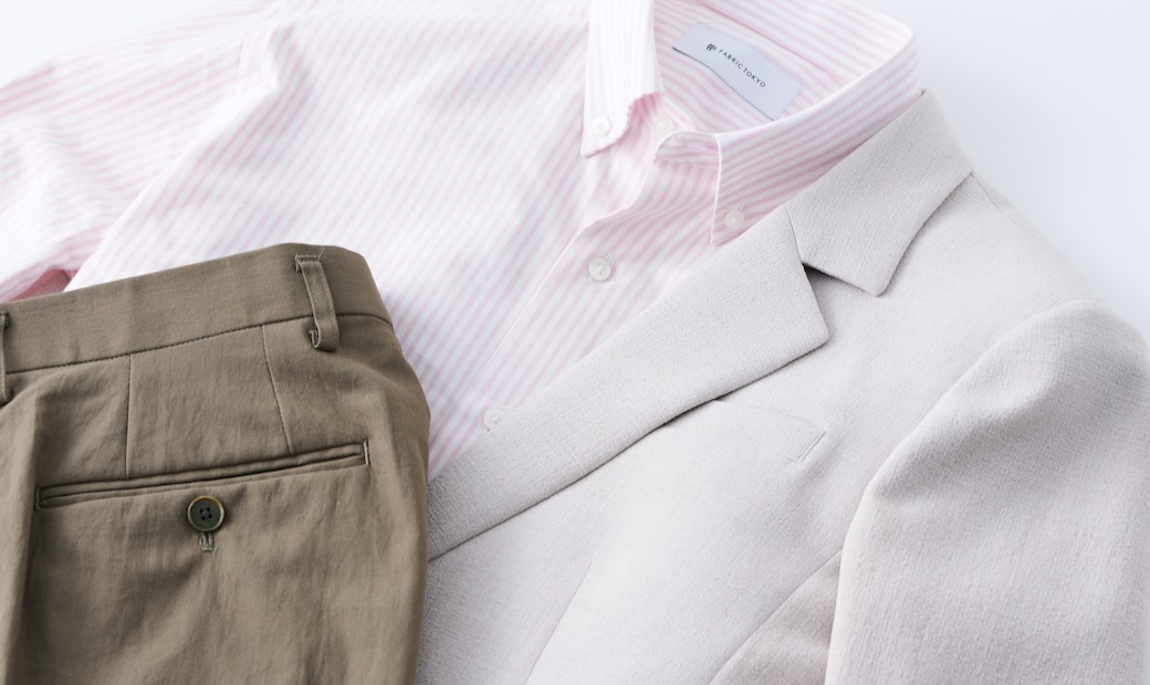STRETCH LINEN LIKE ベージュホップサックビジネスカジュアル STRETCH LINEN LIKE ベージュホップサックビジネスカジュアル