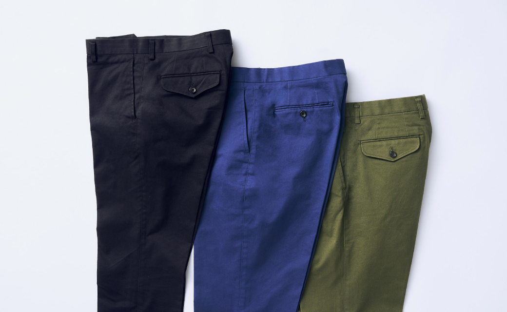 数々の賞を受賞 tone チノパン cotton trouser wide twill チノパン