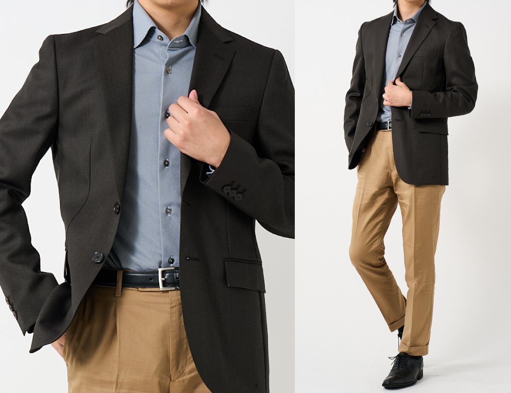 COLOR OXFORD JERSEY ブラックオックスフォードタックアウト
