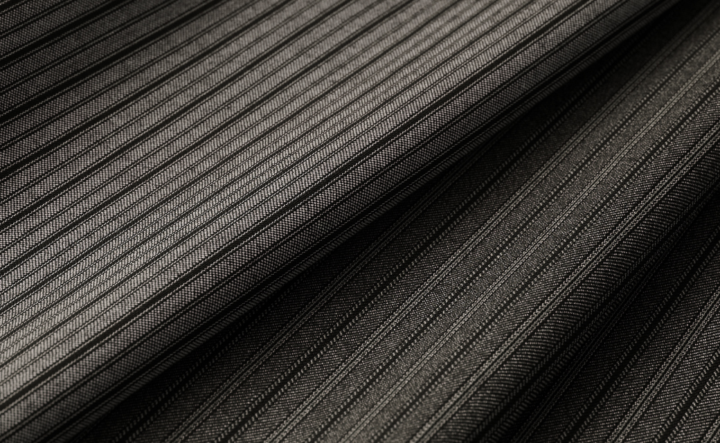 プ*見様 kartik research 24AW SPLIT DENIM TR（DIRECTORS SUIT STRIPE 