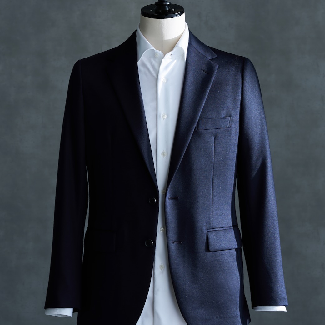 DRAGO PREMIUM WOOL JERSEY グレー無地ビジネスカジュアル