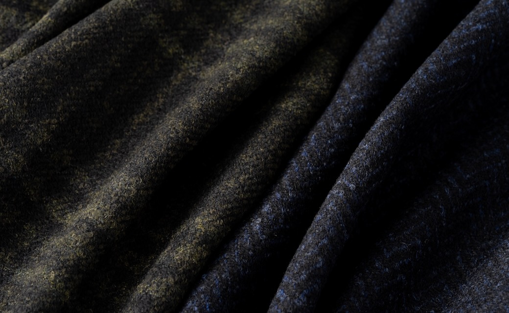 CANONICO WARM PREMIUM WOOL ダークネイビーヘリンボーンチェスターコート | FABRIC TOKYO