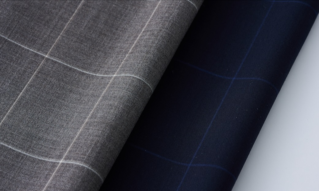FLX WOOL WASHABLE ブラック平織り無地ツーピーススーツ FLX WOOL WASHABLE ブラック平織り無地ツーピーススーツ