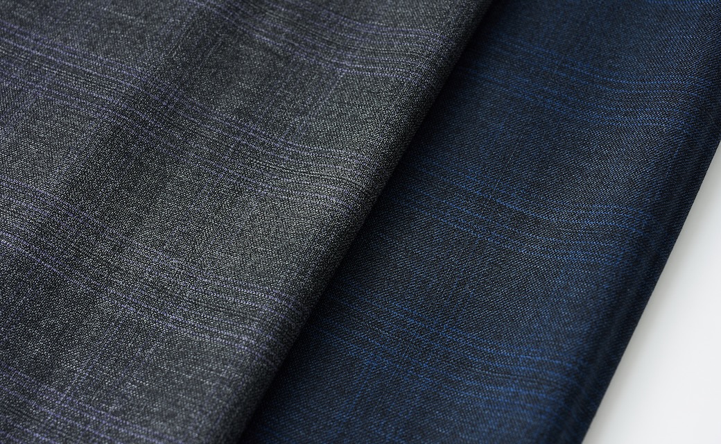 FLX WOOL WASHABLE グレーバスケットウィーブツーピーススーツ | FABRIC TOKYO