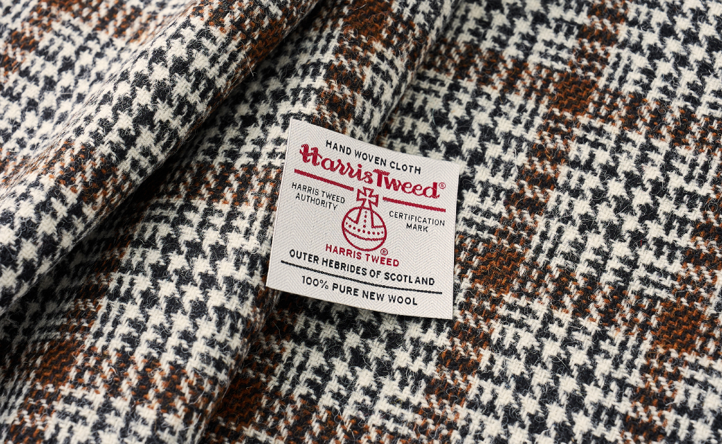 HARRIS TWEED ブラウングレンチェックオーバーペーンアルスターコート | FABRIC TOKYO