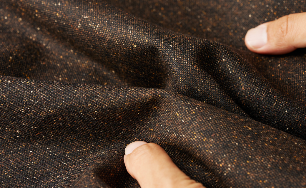 MARLANE PREMIUM LIGHT TWEED ライトブラウンホームスパンスリーピーススーツ | FABRIC TOKYO