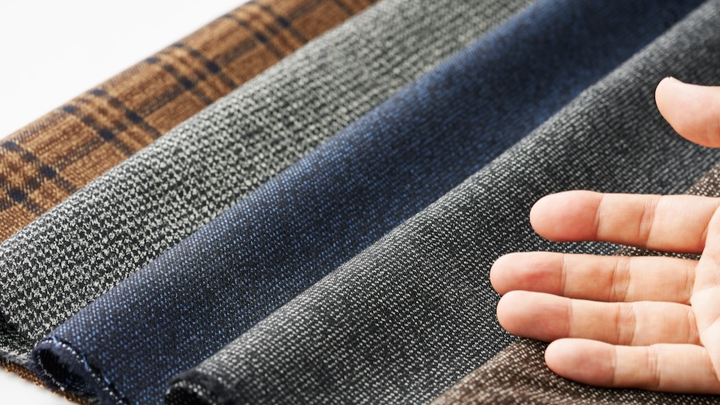 SHETLAND WOOL TWEED by BISHU ネイビーピンヘッドスリーピース SHETLAND WOOL TWEED by BISHU ネイビーピンヘッドスリーピース