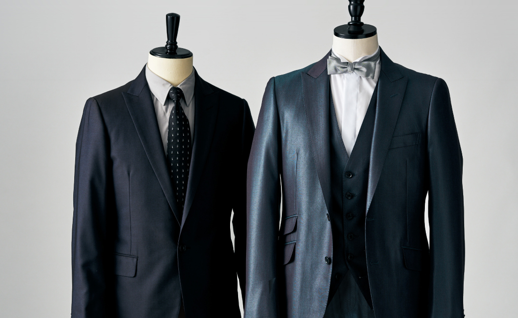 342 新品◇ 少々訳 五大陸 御幸毛織 WOOL×SOLOTEX スーツ Y6（ダブル  