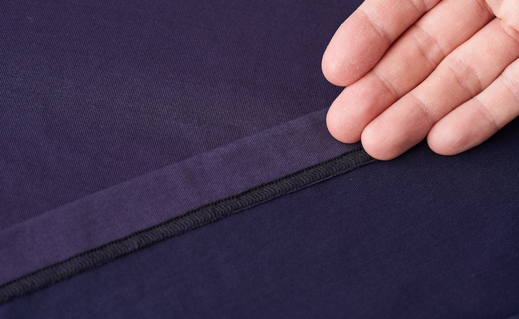 SMOOTH COTTON JERSEY ブラック無地カジュアル半袖シャツ