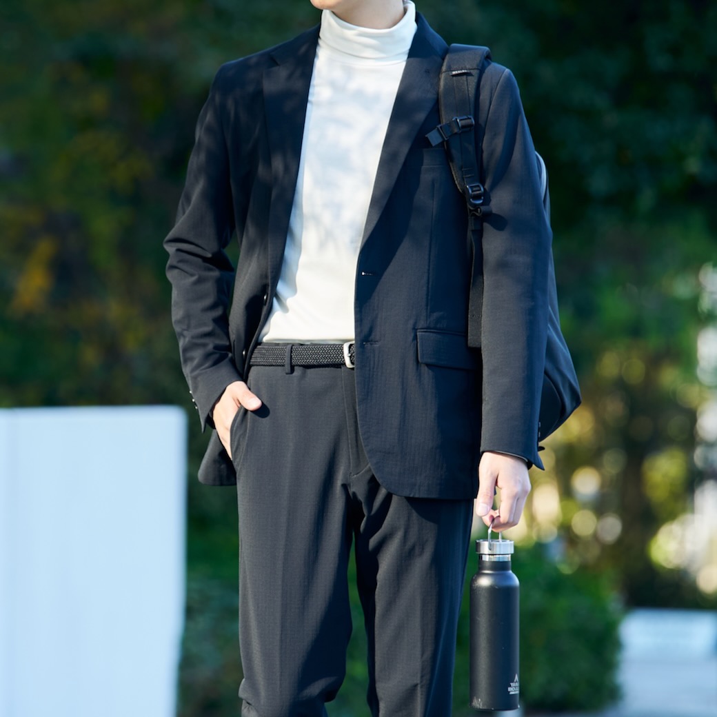 STORM FLEECE ネイビーリップストップビジネスカジュアル