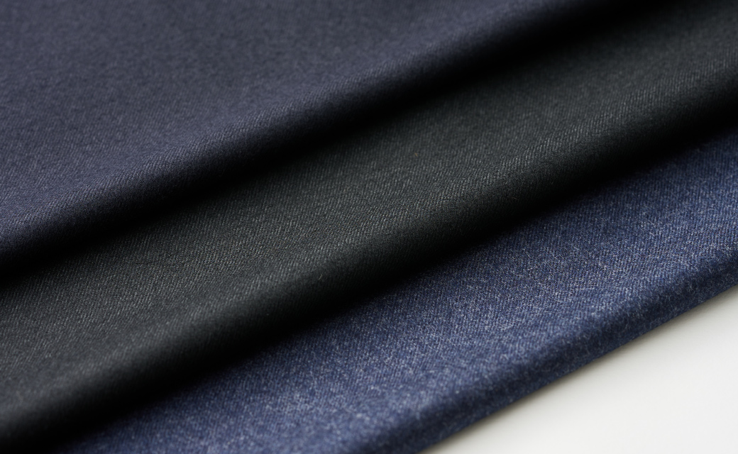 STRETCH FLANNEL by BISHU ブラックフランネルスリーピース