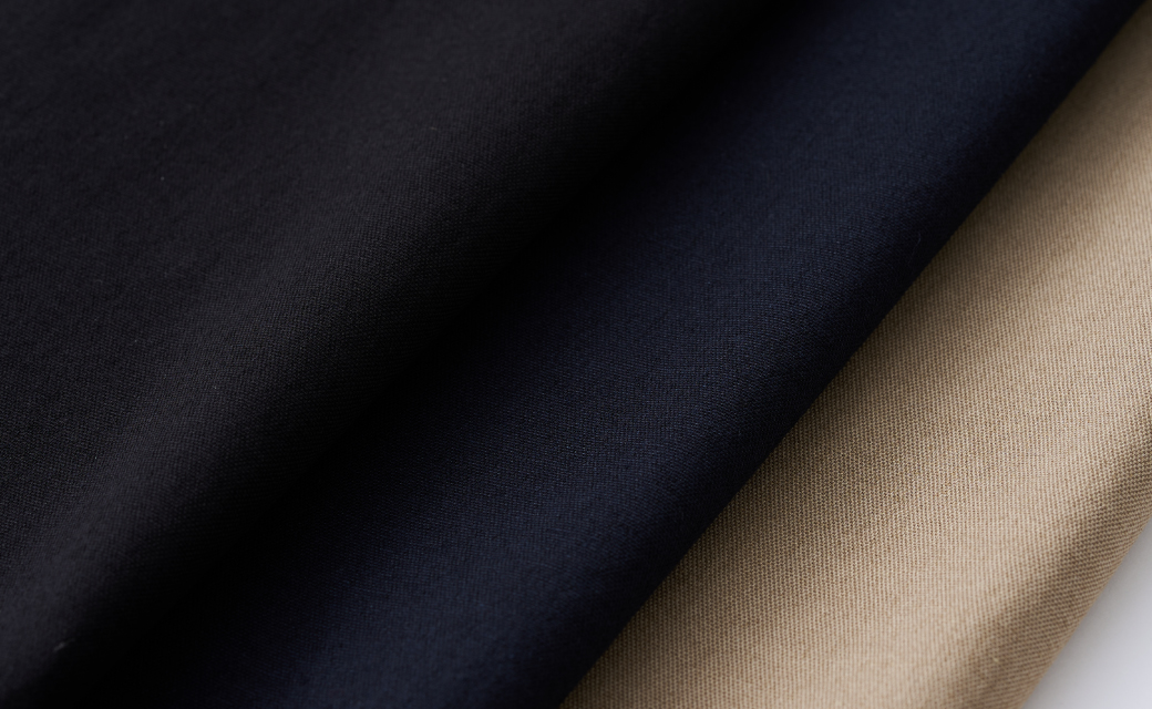 STRETCH LINEN モカベージュ平織り無地ビジネスカジュアル
