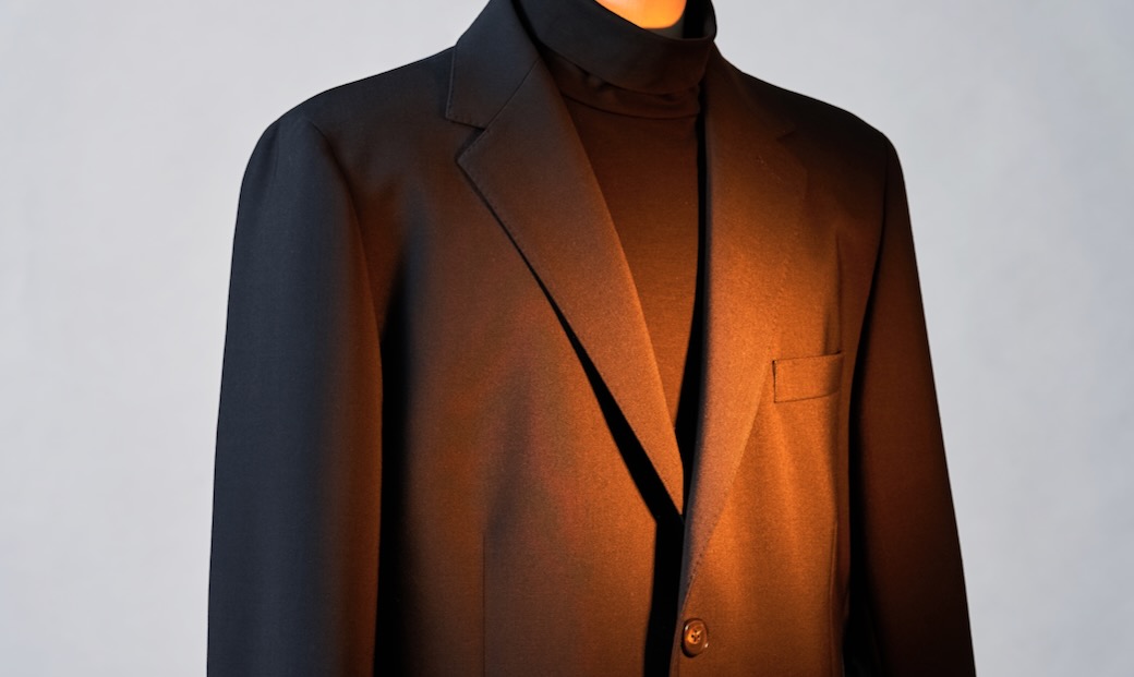 TECH WOOL WARM チャコールグレー平織り無地チェスターコート TECH WOOL WARM チャコールグレー平織り無地チェスターコート