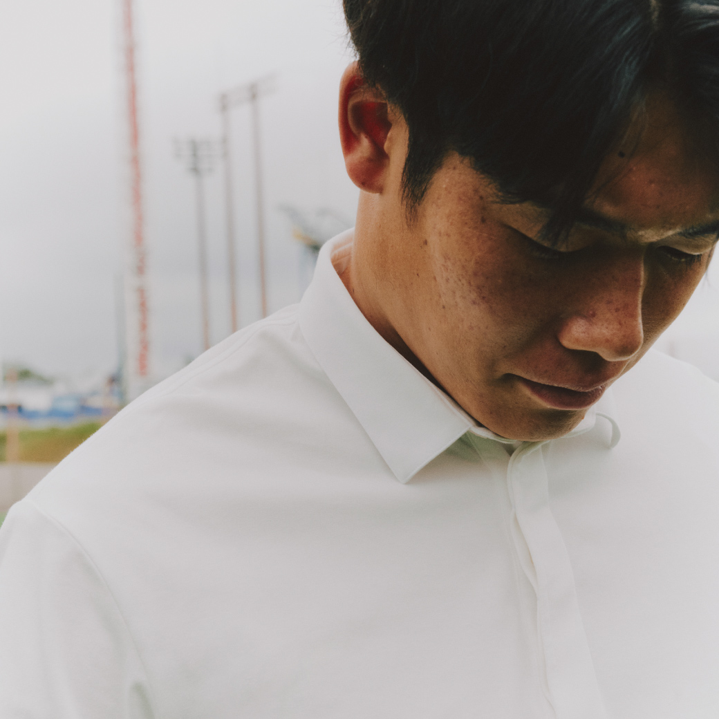 東京ヴェルディ　ポロシャツ TOKYO VERDY UNITE POLO シャインホワイト無地ポロシャツ（半袖