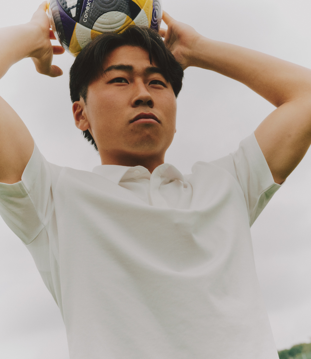 東京ヴェルディ　ポロシャツ TOKYO VERDY UNITE POLO シャインホワイト無地ポロシャツ（半袖