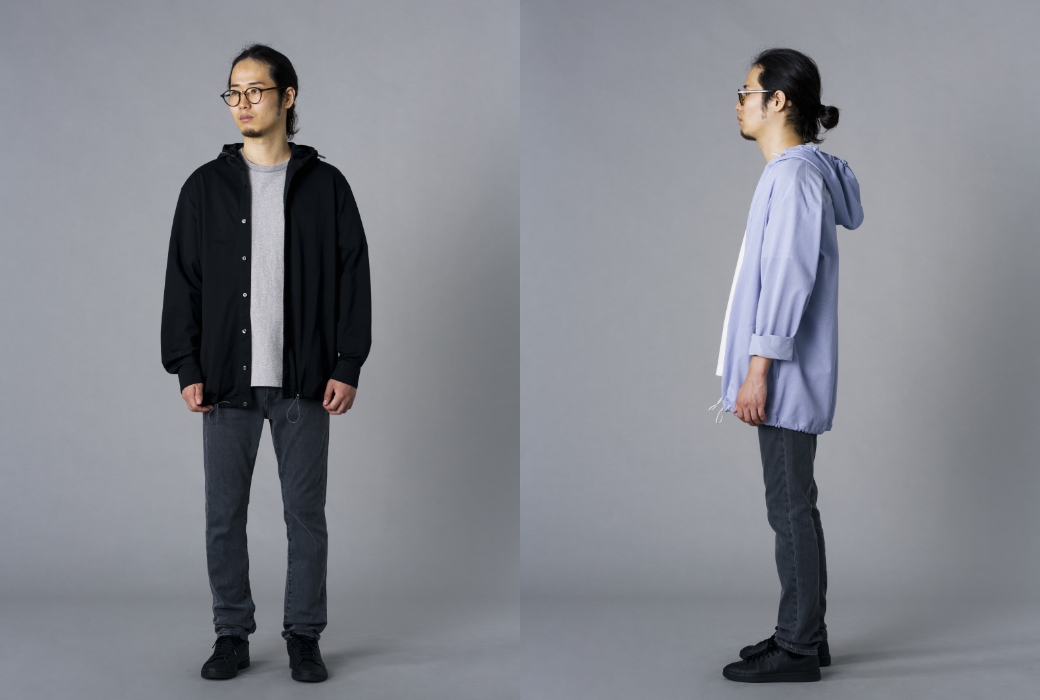 STAMP】SHIRT HOODIE(シャツとパーカーのハイブリット、汎用性の高い
